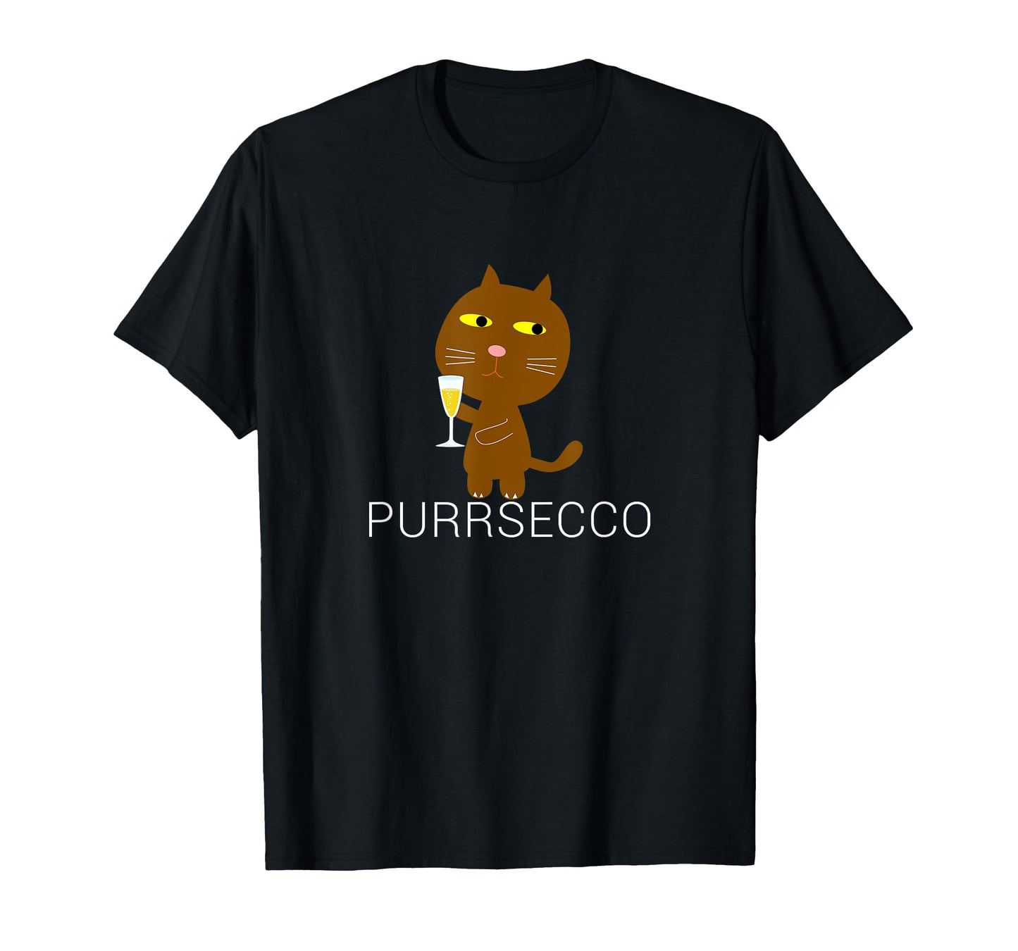 Funny Purrsecco Cat Prosecco Pun Drink Wine Drinking Gifts T-Shirt