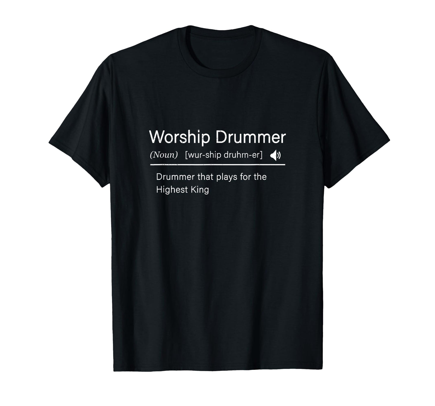 Awesome Worship Drummer Definition For A Christian Musician T-Shirt