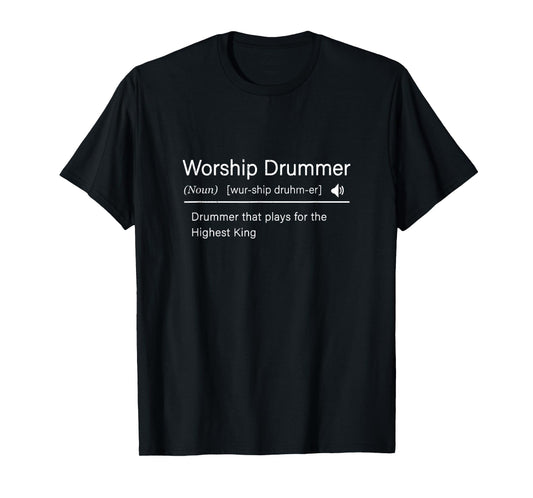 Awesome Worship Drummer Definition For A Christian Musician T-Shirt