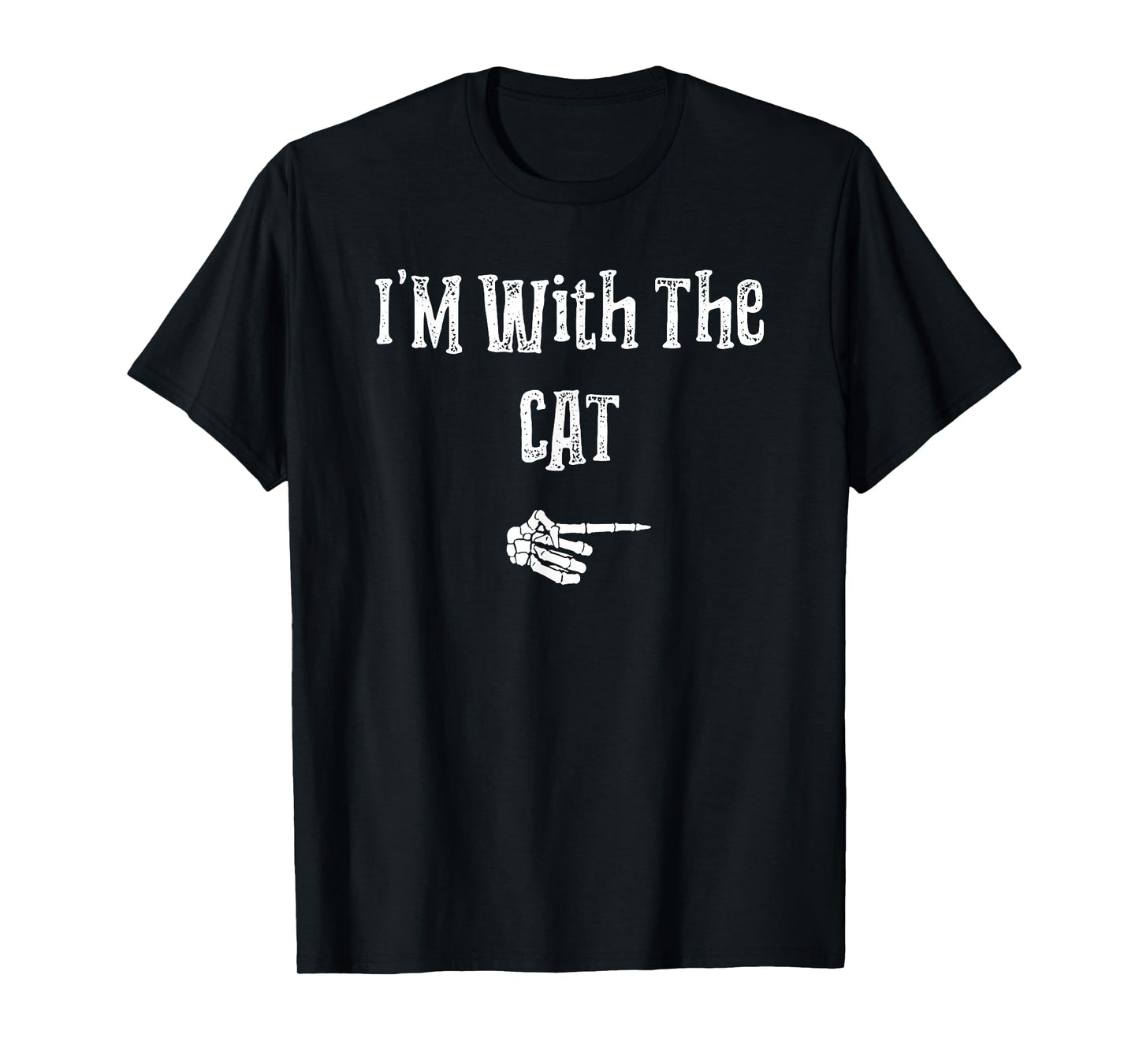 I'm With Cat Halloween Costume Funny Couples Matching T-Shirt for Men Women Kids