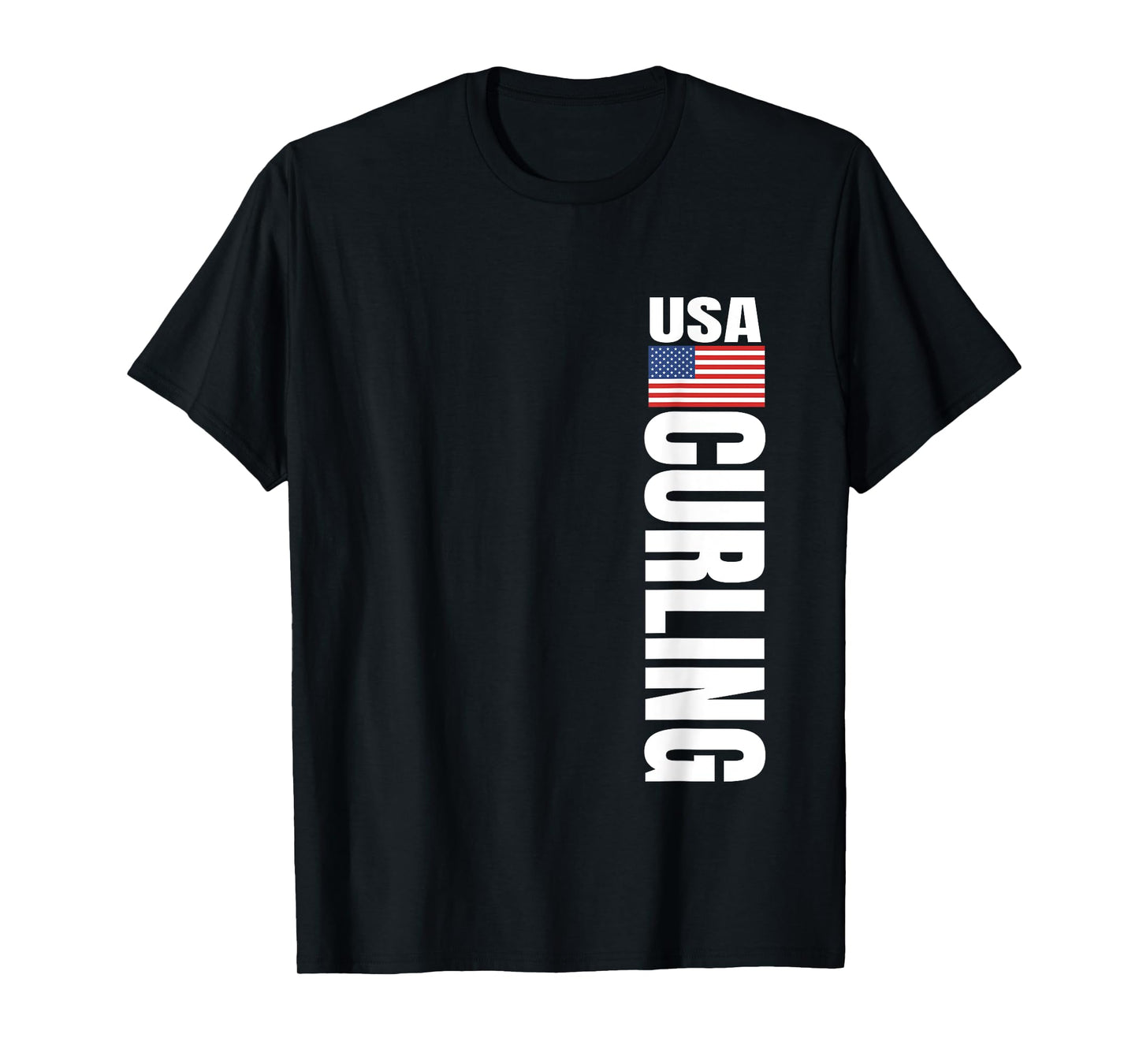 Curling USA Team American Flag Rink Women Men T-Shirt