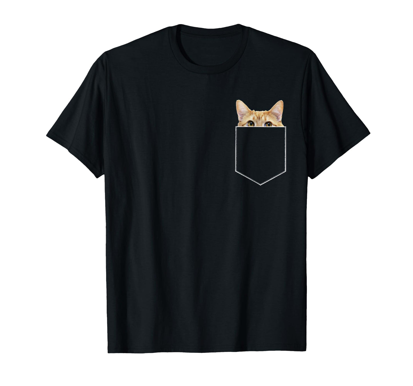 Peeking Fake Pocket Kitty Cat T-Shirt Cute for Boy Girl Gift T-Shirt