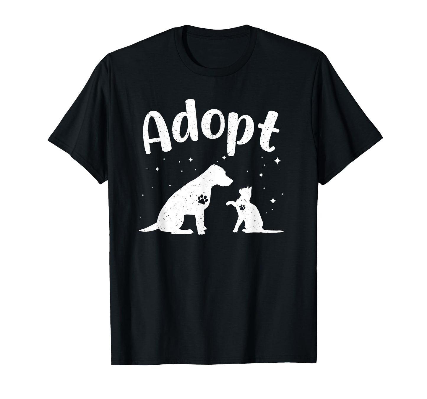 Dog Adopt Art For Men Women Cat Rescue Pet Animal Adoption T-Shirt