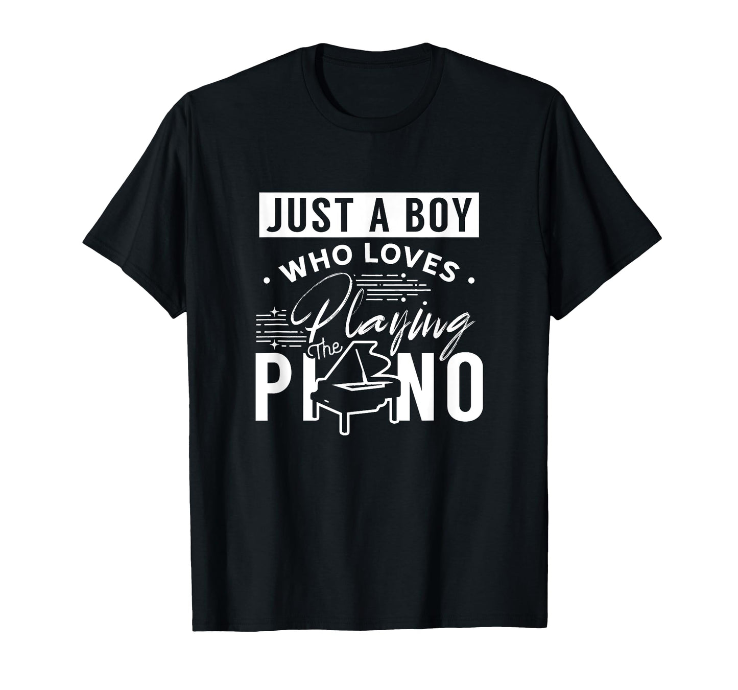 A Boy Who Loves Playing The Piano Pianist Musician Pianos T-Shirt