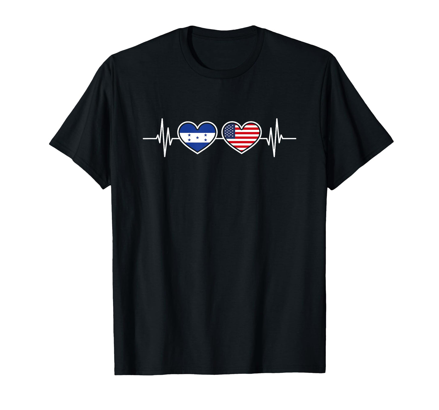 Honduras USA Heartbeat Honduran American Flag Honduras Flag T-Shirt for Women Men