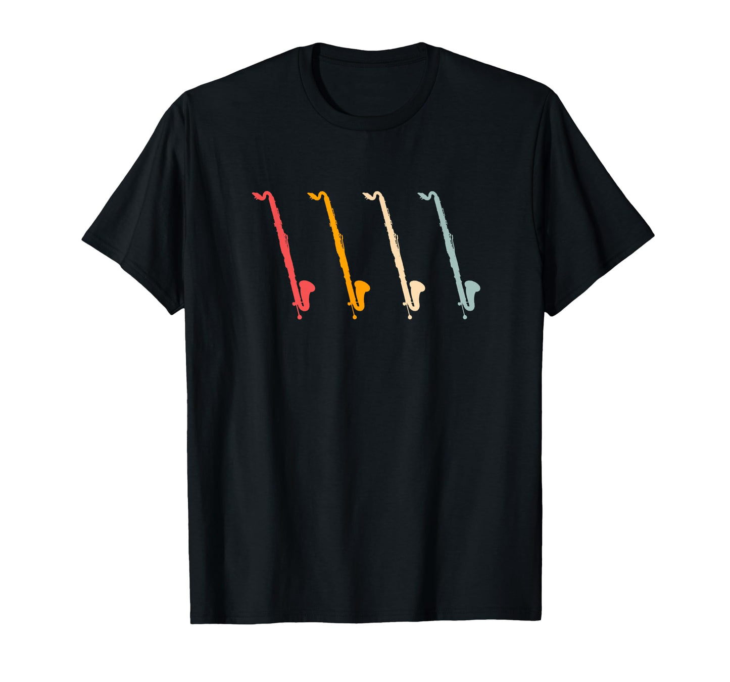 Contrabass Clarinet Retro Bass Clarinet Silhouette T-Shirt