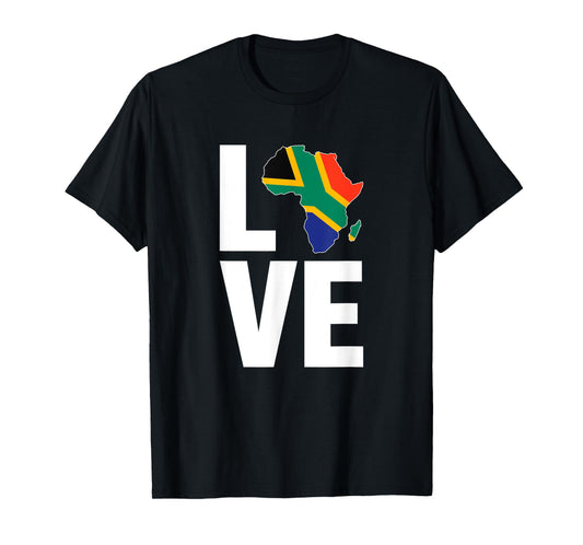 South African T Shirt Gift Love Flag Colors T-Shirt