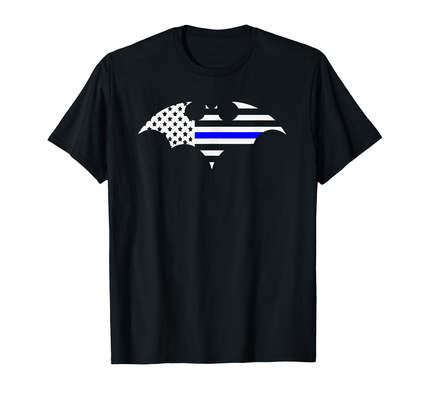 Thin Blue Line Bat Flag Police Support Shirt T-Shirt