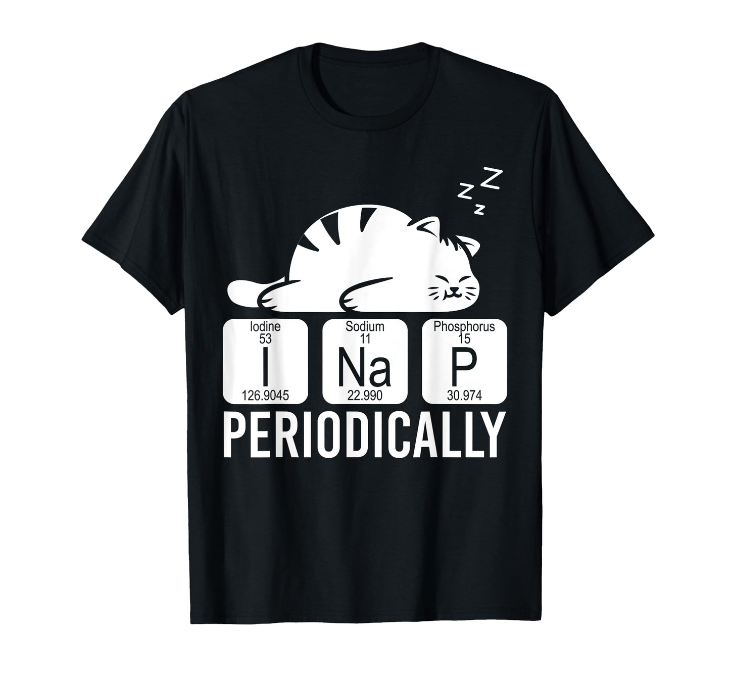 Cute Animal Periodic Table Funny Chemist Gift Cat Chemistry Men Women Girls Kids T-Shirt