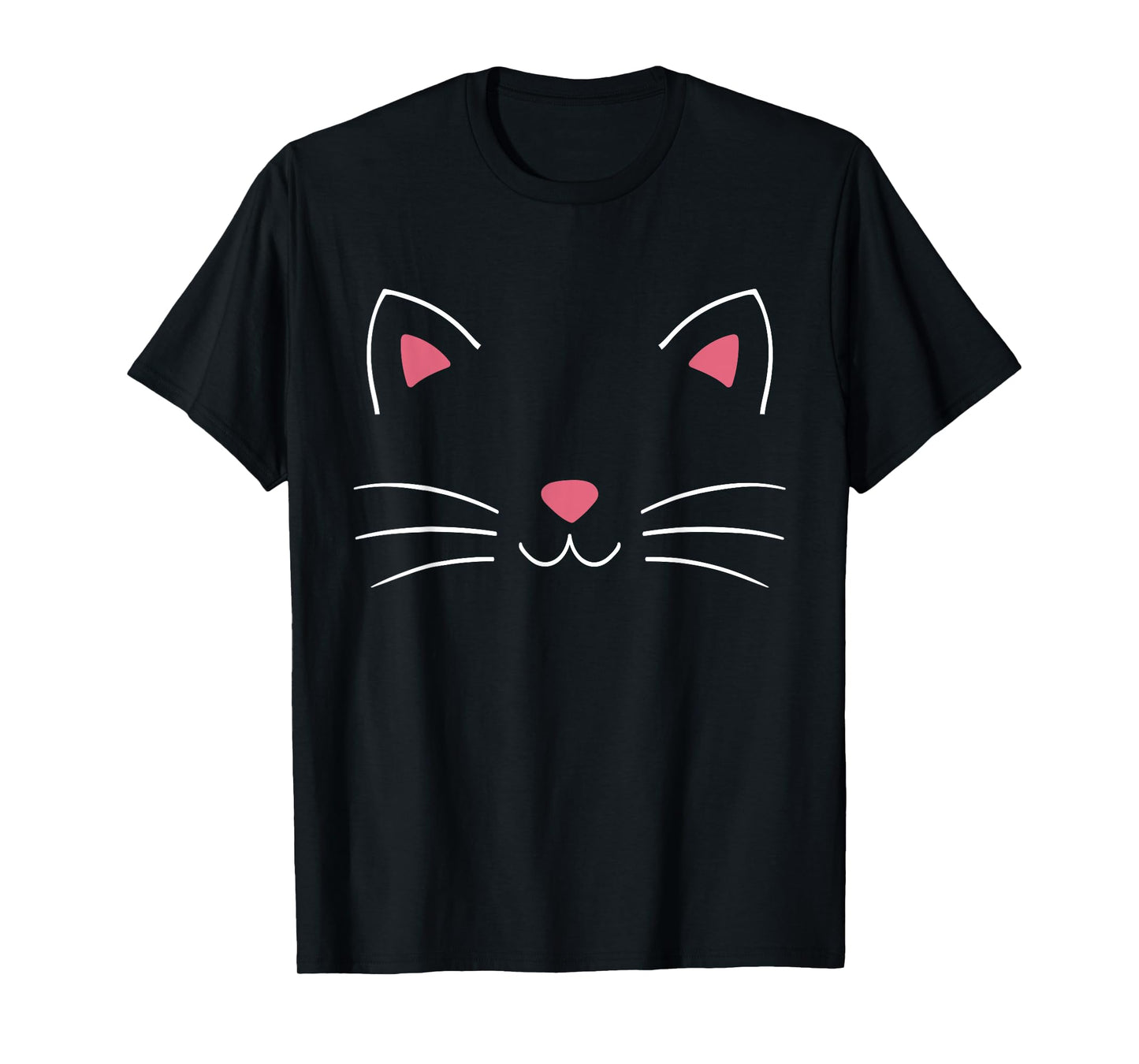 Funny Lazy Easy cat face Costume for DIY Halloween Party T-Shirt