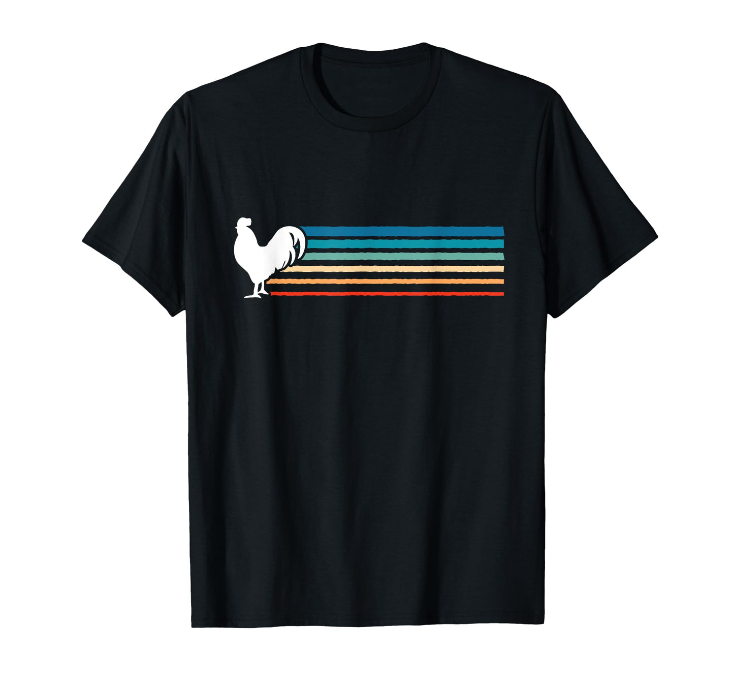 France Rainbow Rooster - Funny Retro Animal T-Shirt