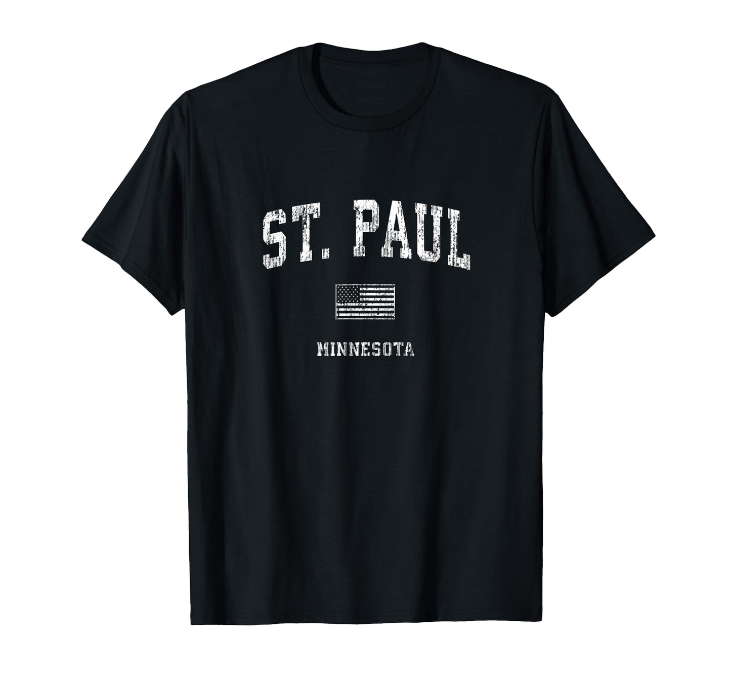 St. Paul Minnesota MN T-Shirt Vintage American Flag Tee T-Shirt for Women Kids Men