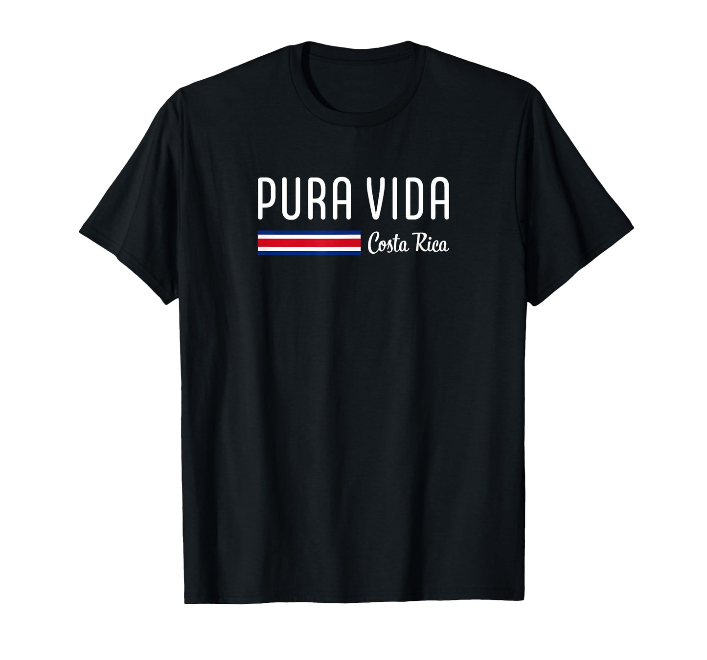 Pura Vida Costa Rica with Costa Rica Flag Colors Pura Vida T-Shirt
