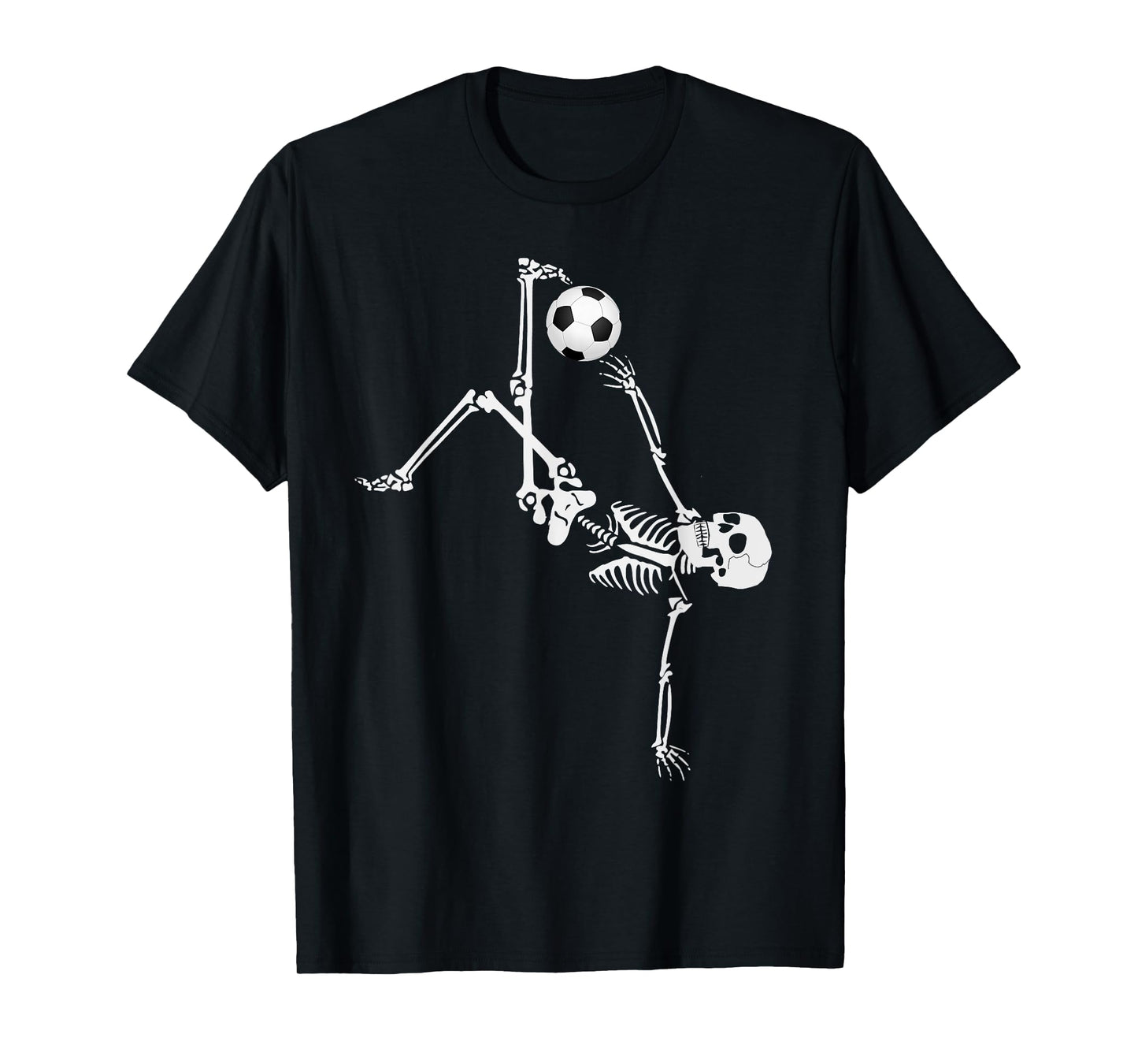 Soccer Skeleton Halloween Soccer Bicycle Kick T-Shirt