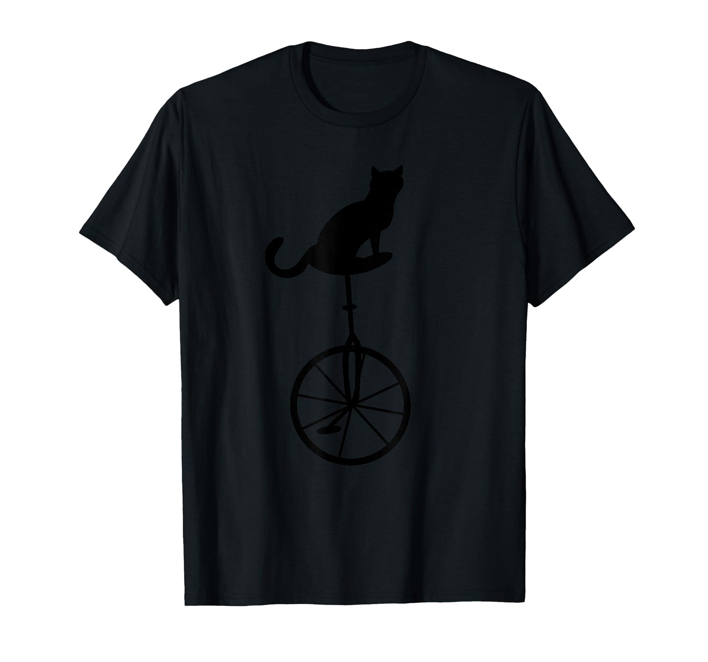 Cat On Unicycle Bike | Cute One Wheel Unicycling Funny Gift T-Shirt