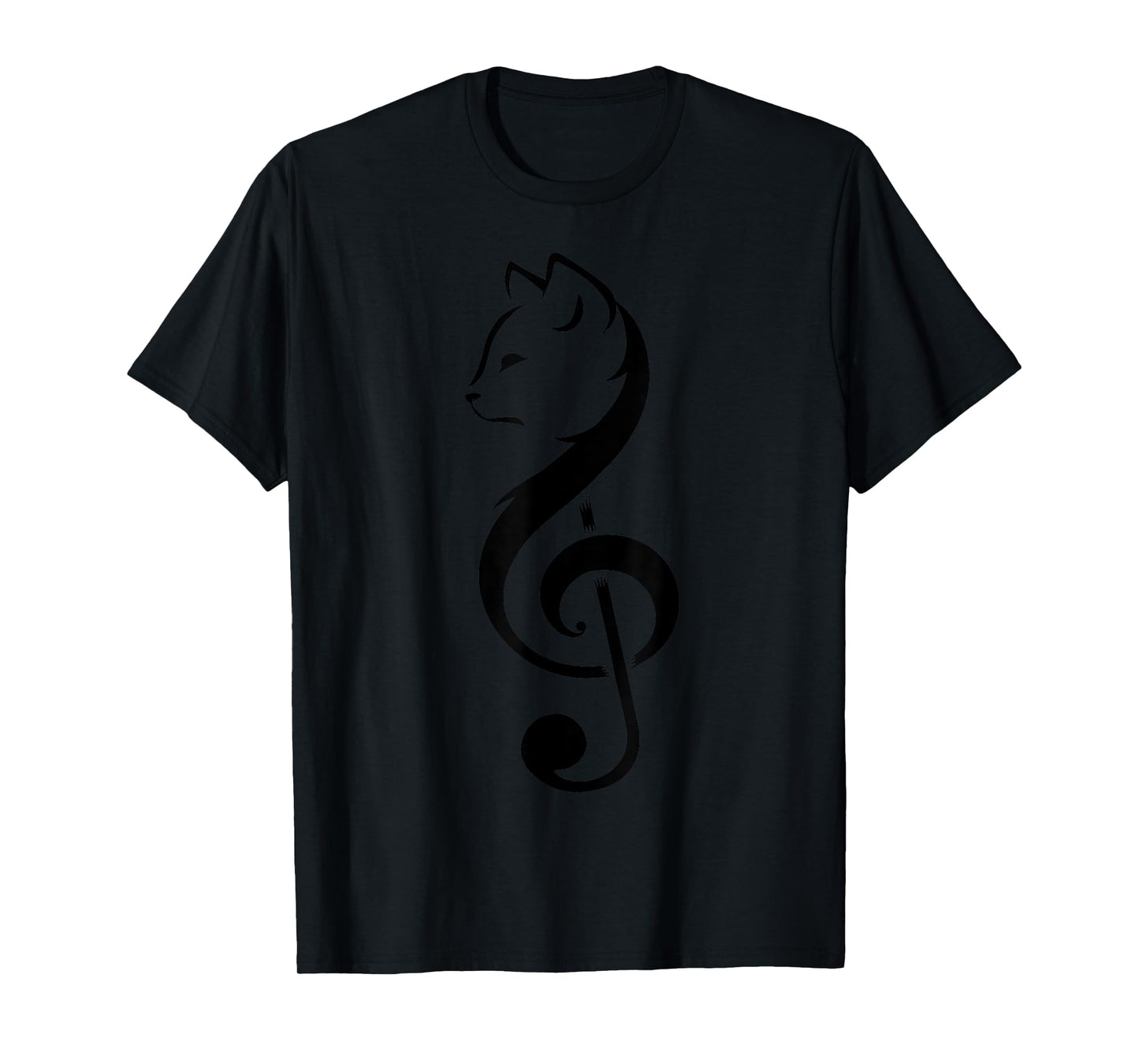 Cool Cat Treble Clef Music | Funny Kitty Notes Musician Gift T-Shirt