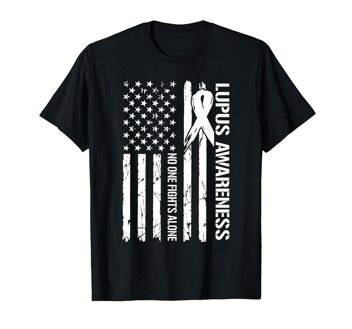 American Flag Lupus Systemic Lupus Erythematosus Awareness T-Shirt