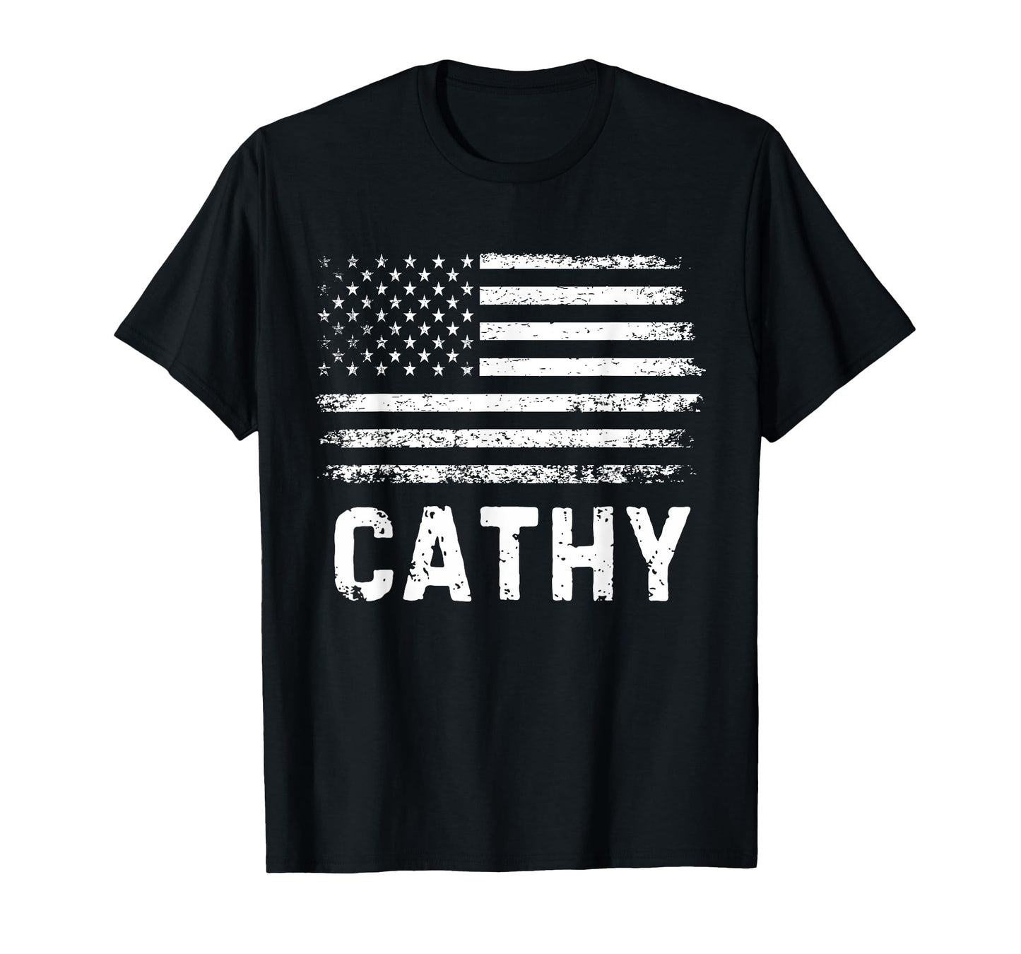 Cathy Birthday Forename Flag Personalized USA T-Shirt