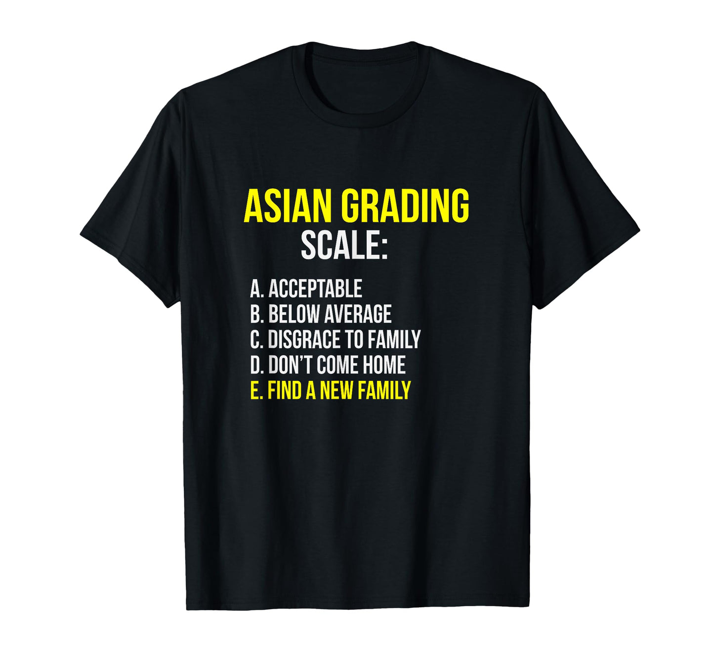 Asian Grades Career Student Funny Tiger Parenting T-Shirt