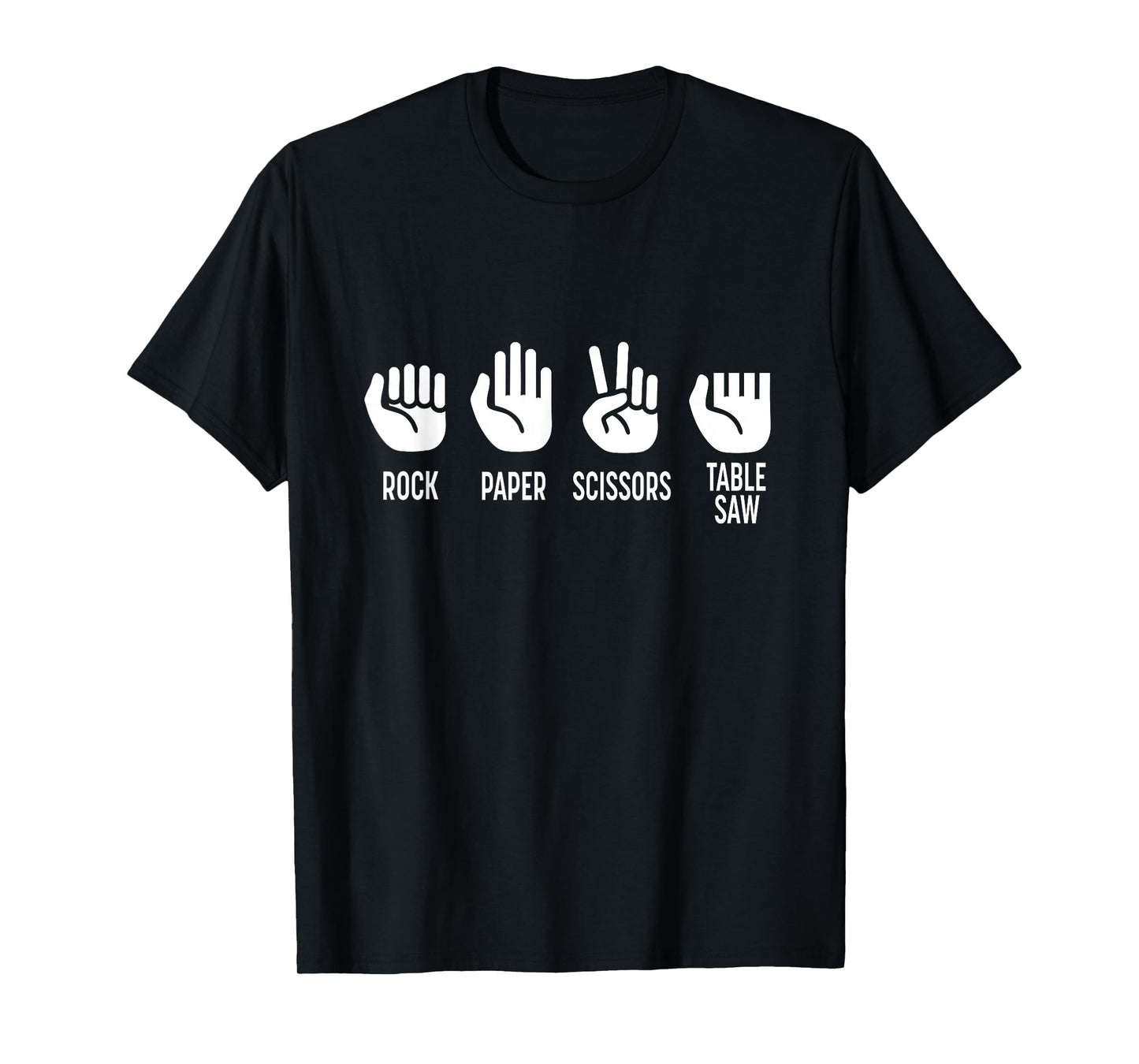 Rock Paper Scissors Table Saw Funny Carpenter T-Shirt