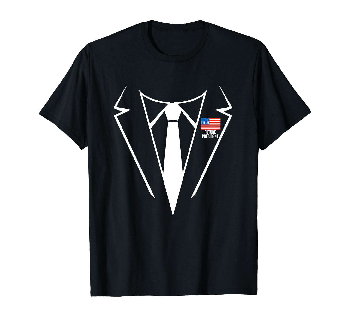 Future President Costume Suit Tux American Flag Patriotic Kids T-Shirt