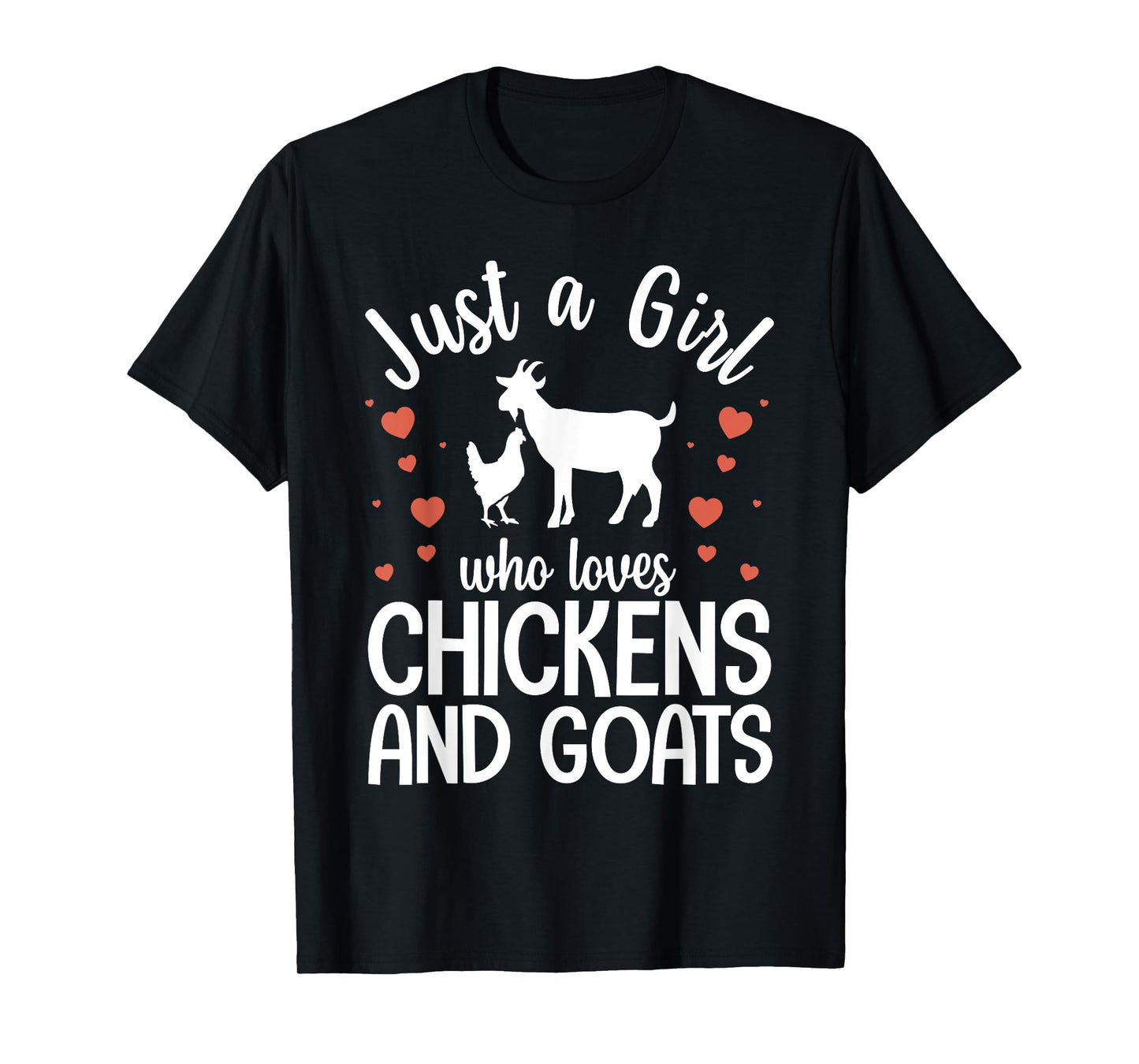 Cool Chicken Goat Design For Women Girls Pygmy Goat Lover T-Shirt