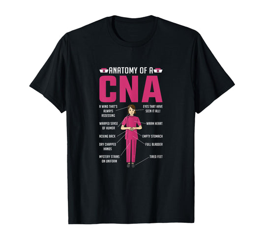 Anatomy of a Cna Nurse Day Nursing T-Shirt