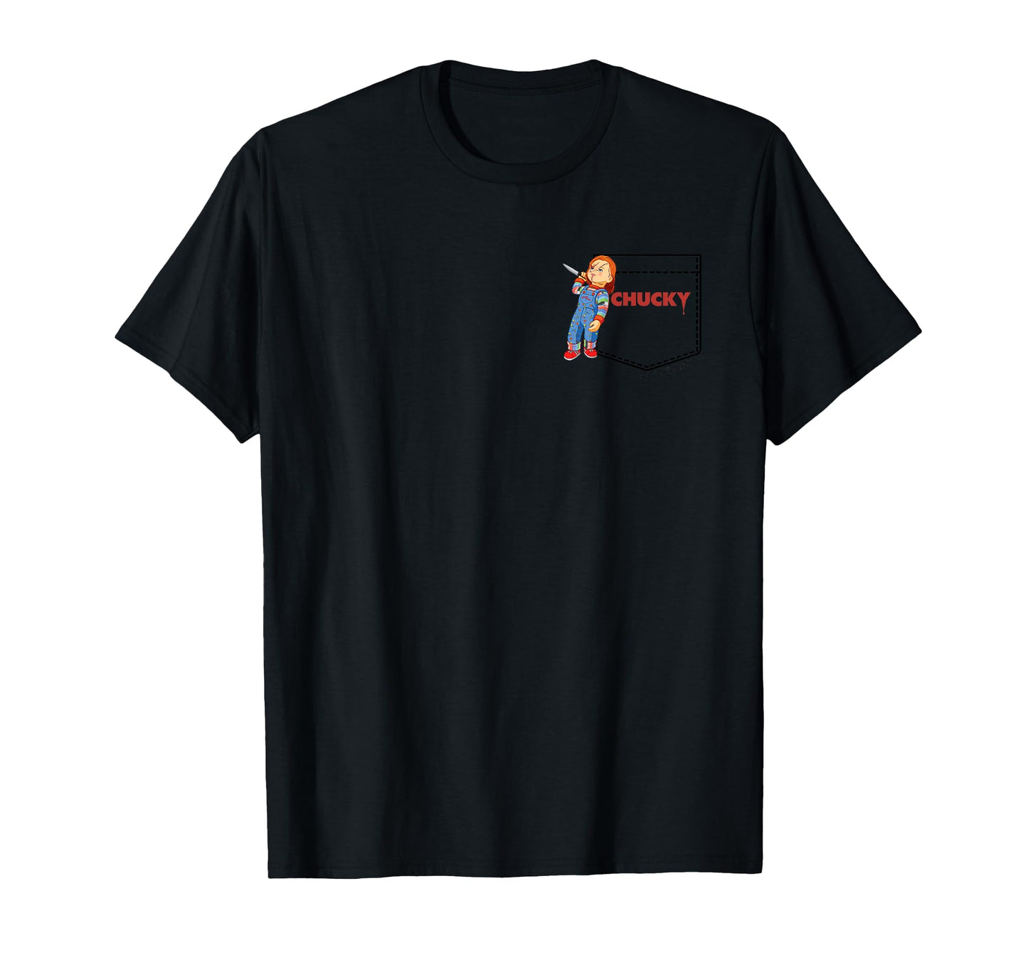 Chucky Friend Til The End Faux Pocket T-Shirt