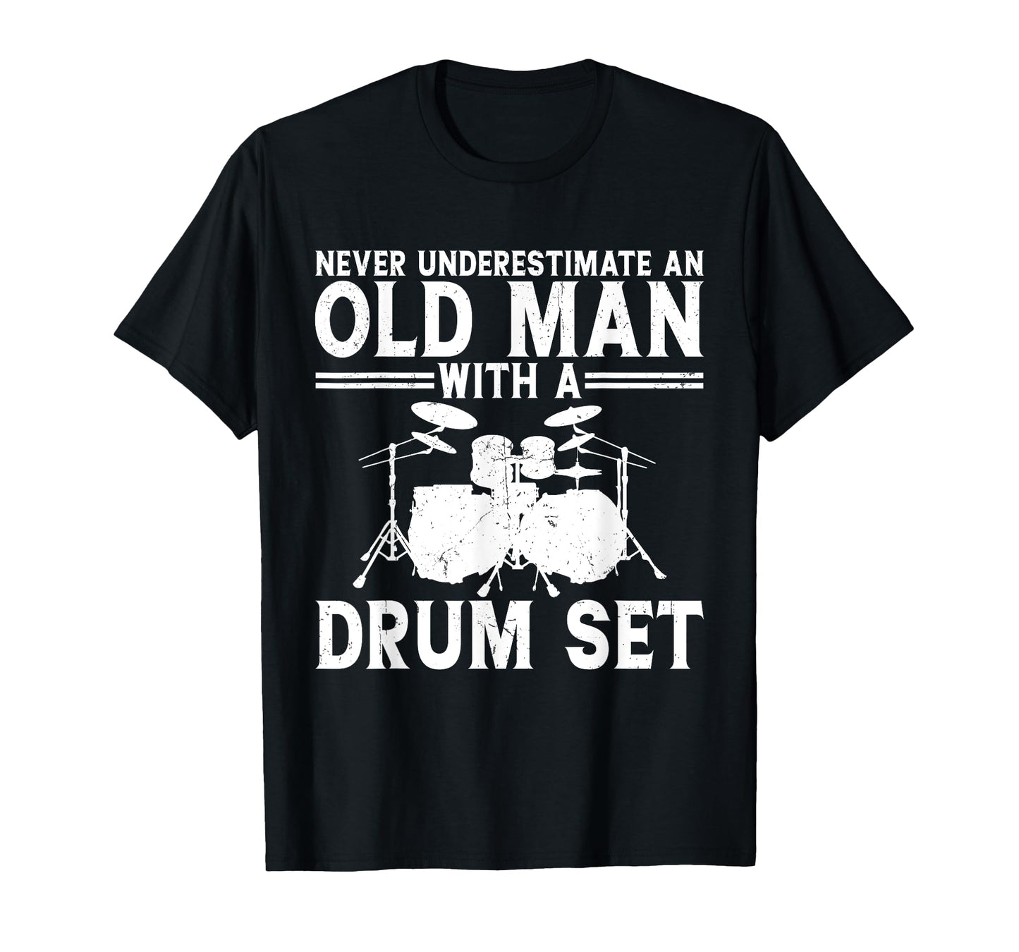 Cool Drummer Art Men Dad Drum Set Player Drum Kit Musician T-Shirt