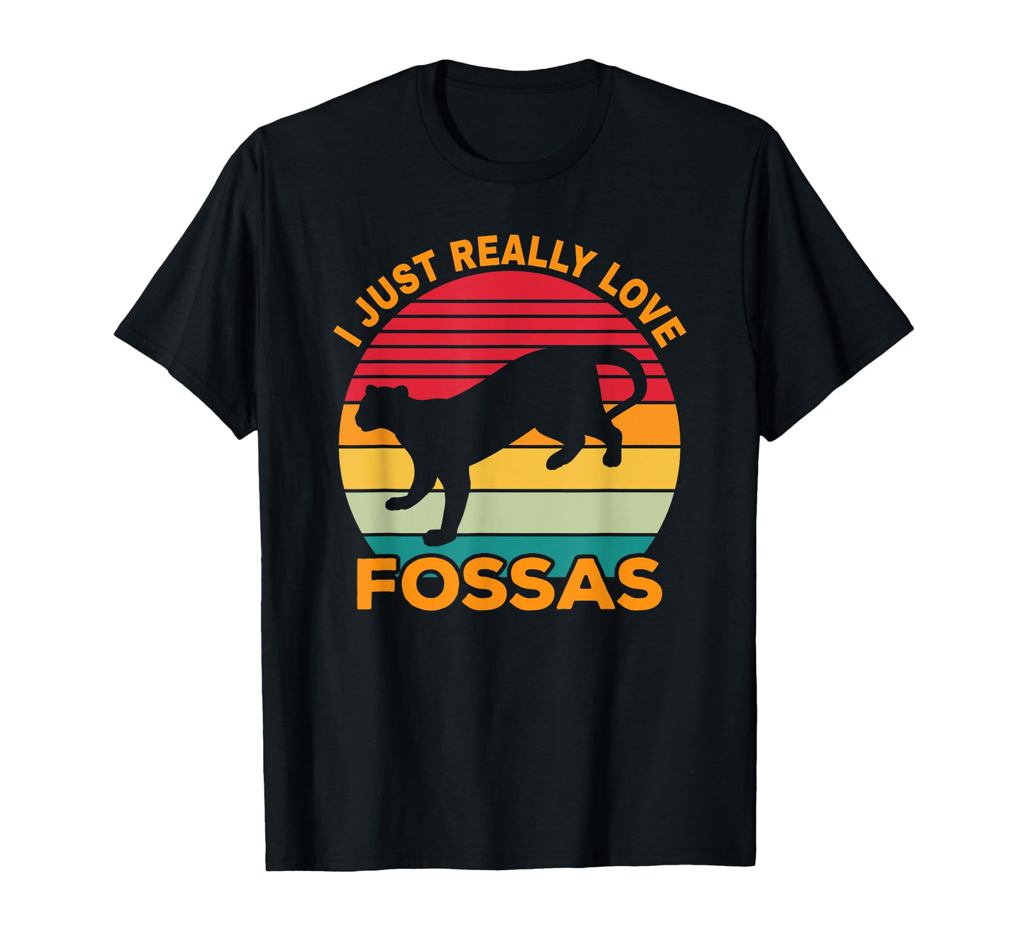 Fossa Retro Vintage | Cute Carnivore Saying | Madagascar Cat Men Women T-Shirt
