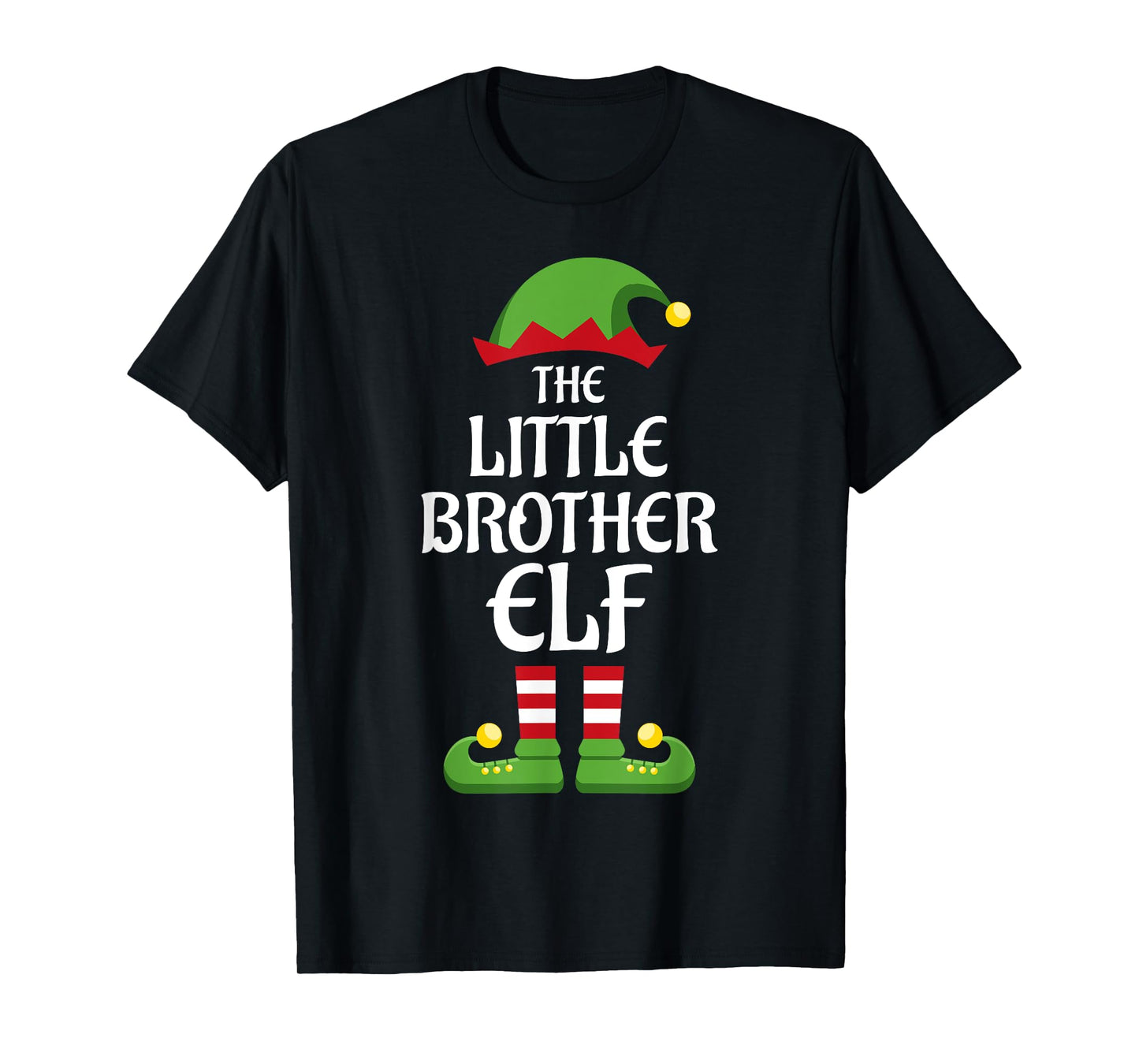Little Brother Elf Family Matching Group Christmas T-Shirt