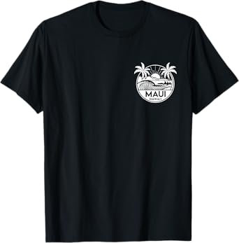 Maui Hawaii Front and Back Beach Surf T-Shirt