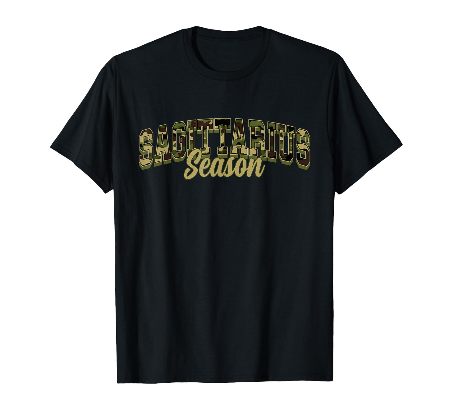 Sagittarius Season Camo Camouflage Birthday Zodiac T-Shirt