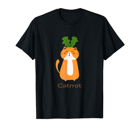 Catrrot Funny Cat Carrot Vegan And Cat Lover Kitten T-Shirt for Men Women