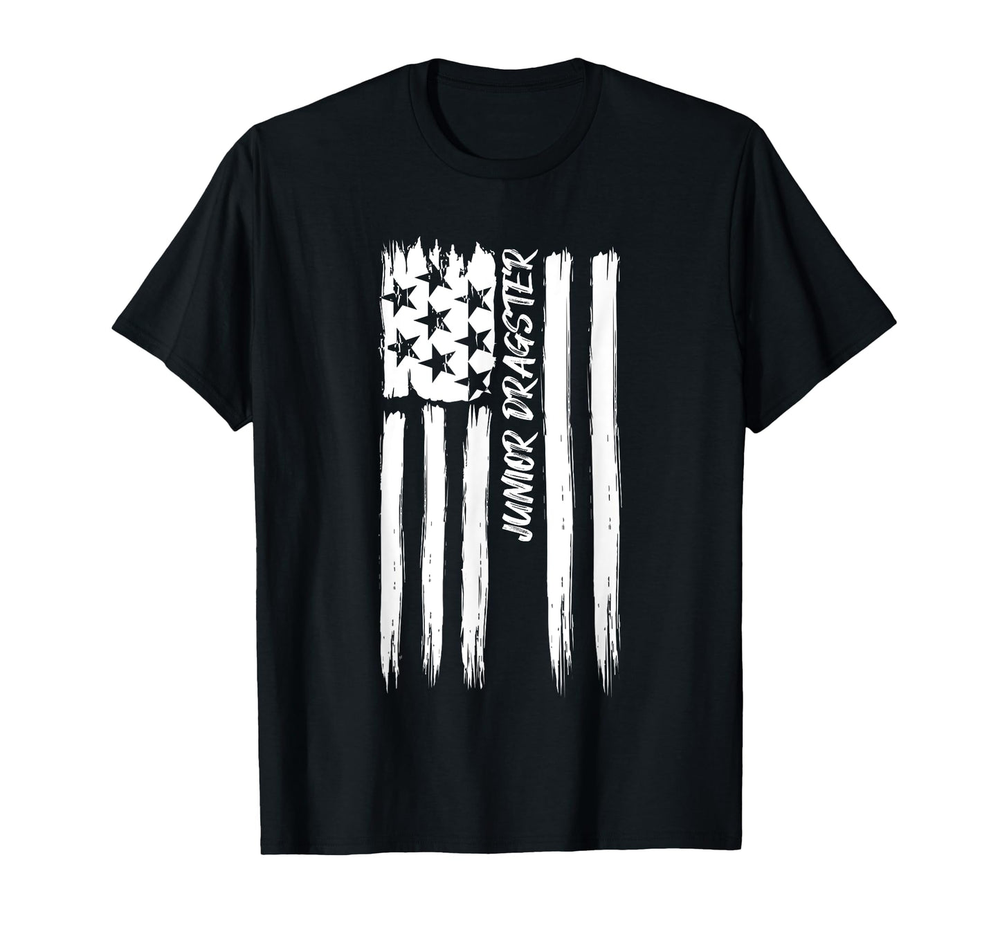 Junior Dragster Flag Racing Patriotic USA American Car Race T-Shirt