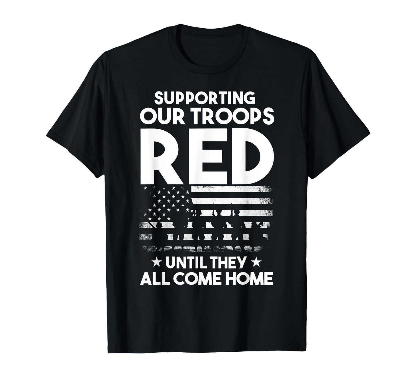 Red Friday Military Shirt Supporting Our Troops Patriotic T-Shirt for Women Kids Men