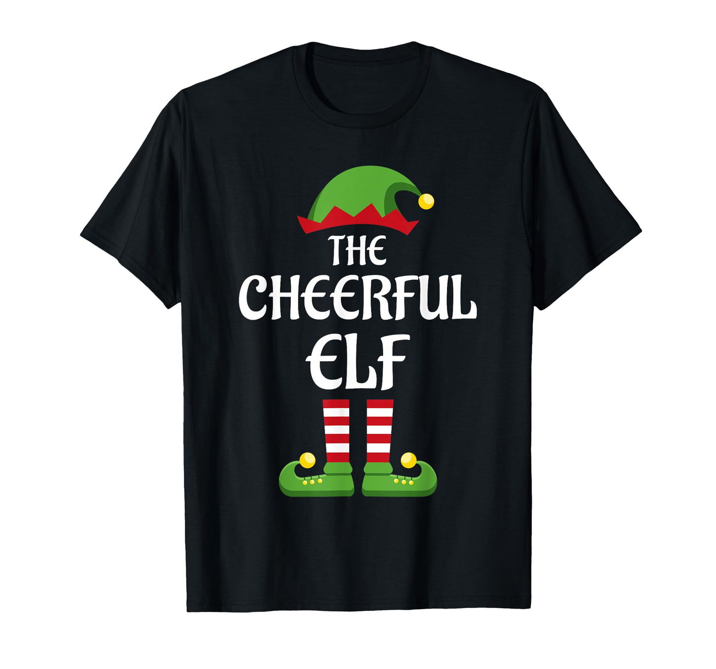 Cheerful Elf Family Matching Group Christmas T-Shirt