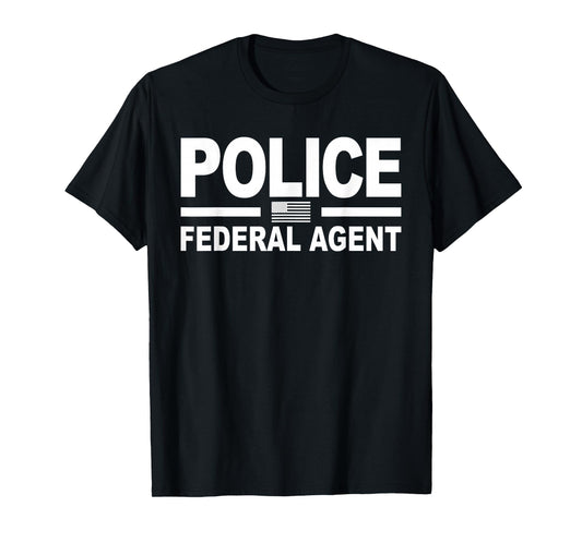 Federal Agent Police Officer USA Flag Uniform Costume TEE T-Shirt