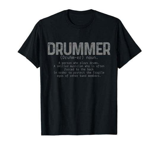 Drummer Definition Drums Funny T-Shirt