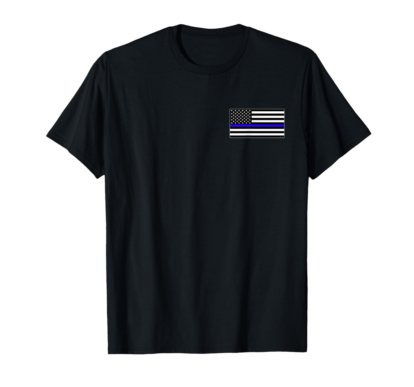 Thin Blue LINE US American Flag Honor Police Lives Matter T-Shirt