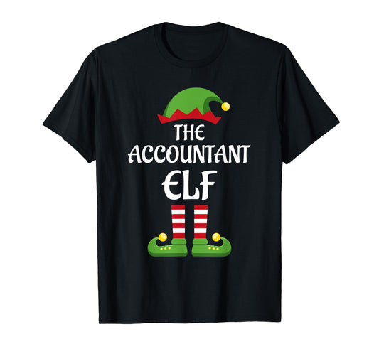 Accountant Elf Family Matching Group Christmas T-Shirt