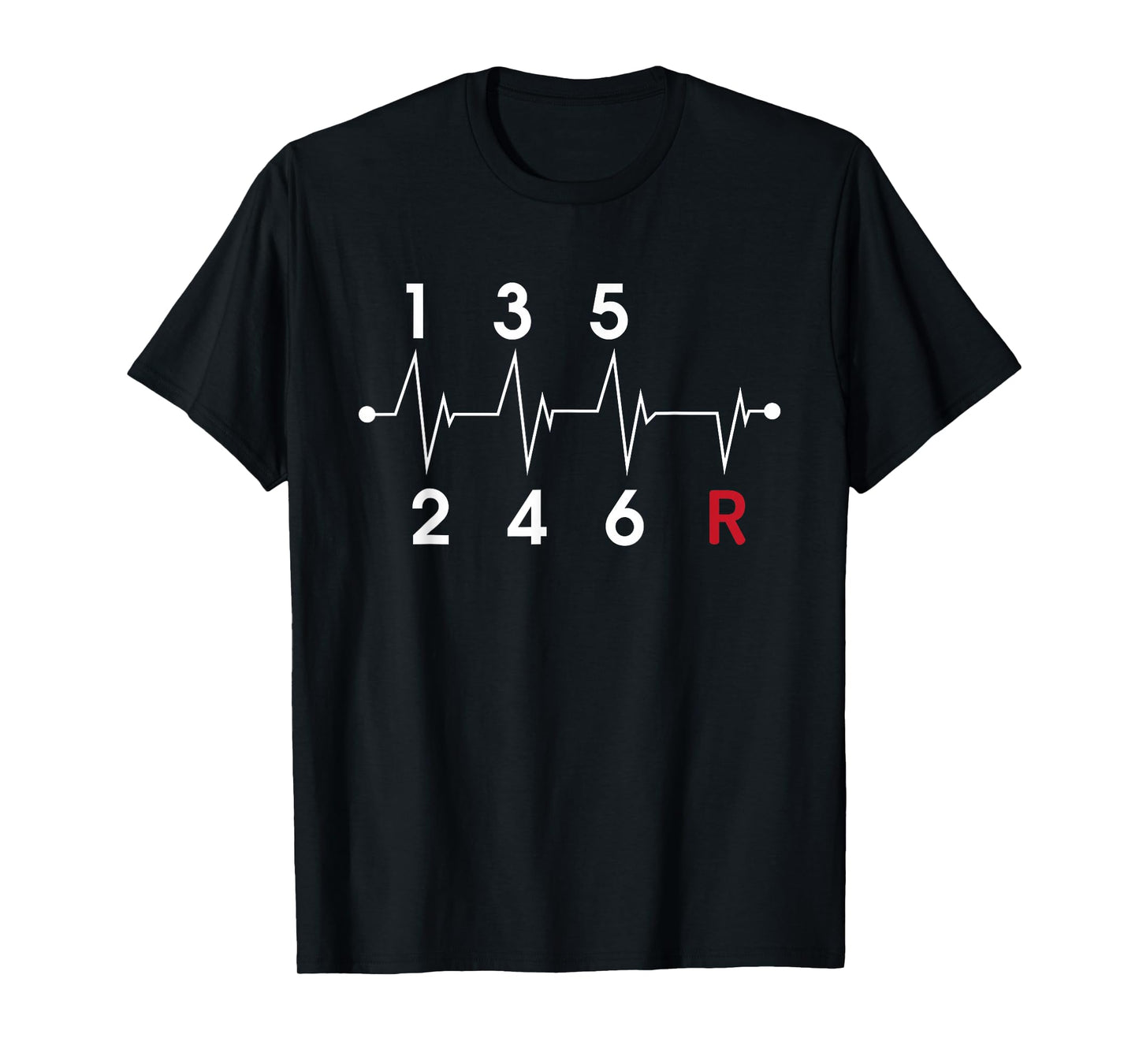 6 Speeds Gear Shift Manual Transmission Funny Car Race Gift T-Shirt