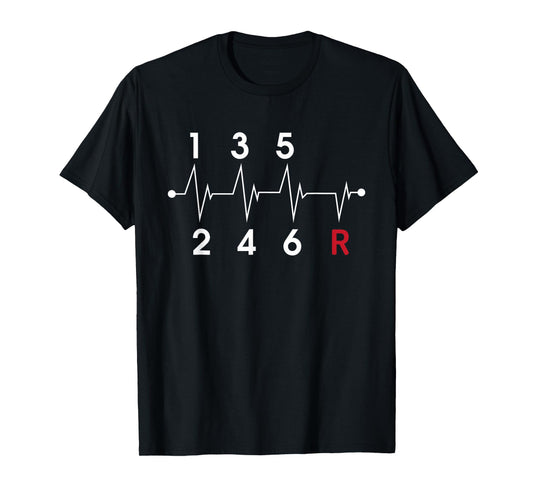 6 Speeds Gear Shift Manual Transmission Funny Car Race Gift T-Shirt