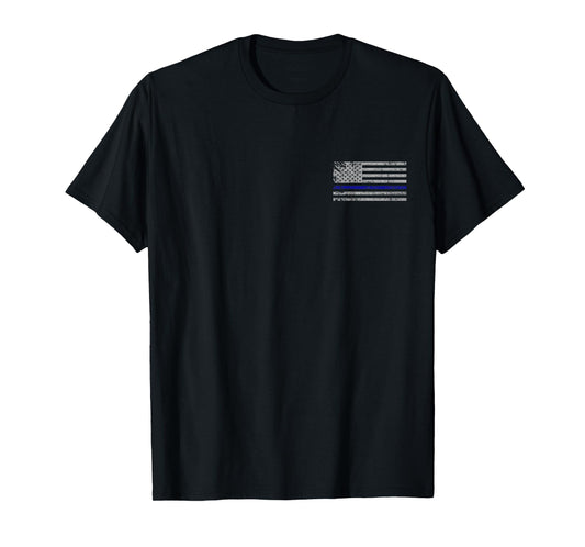 Thin Blue Line American Flag Police Support for Men Women T-Shirt