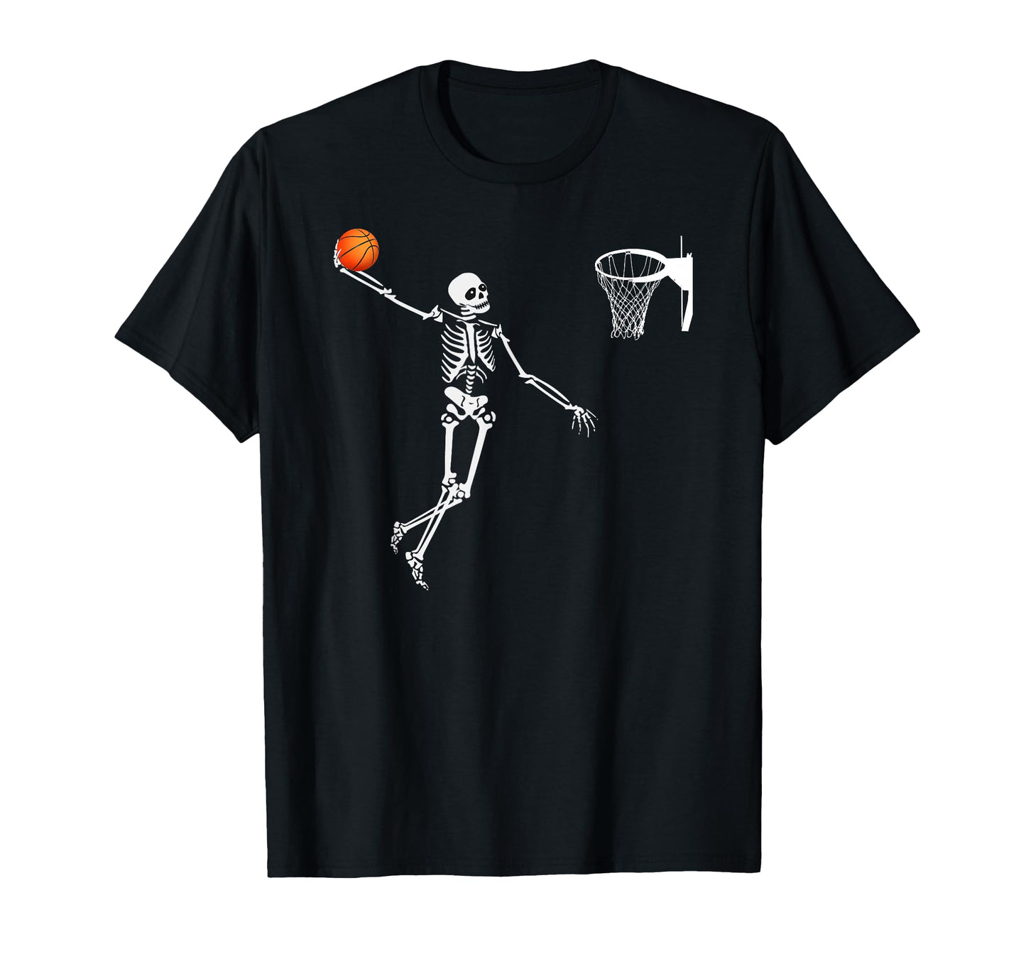 Basketball Skeleton Halloween Shirt Art-Dunking Skeleton T-Shirt
