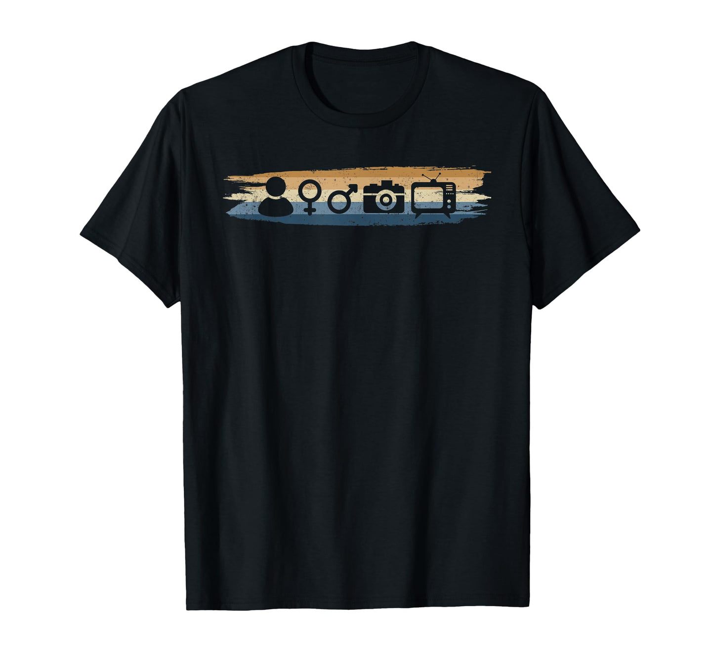 Person Woman Man Camera TV Retro Funny Gift T-Shirt
