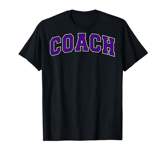 Coach Sports Trainer Vintage Purple White on the back T-Shirt