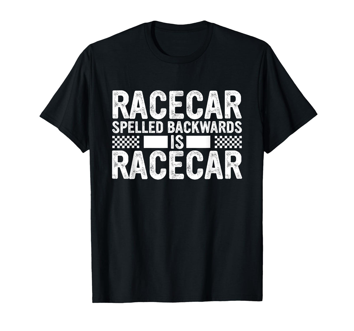 Racecar Spelled Backwards Mechanic Funny Car Racing Saying T-Shirt