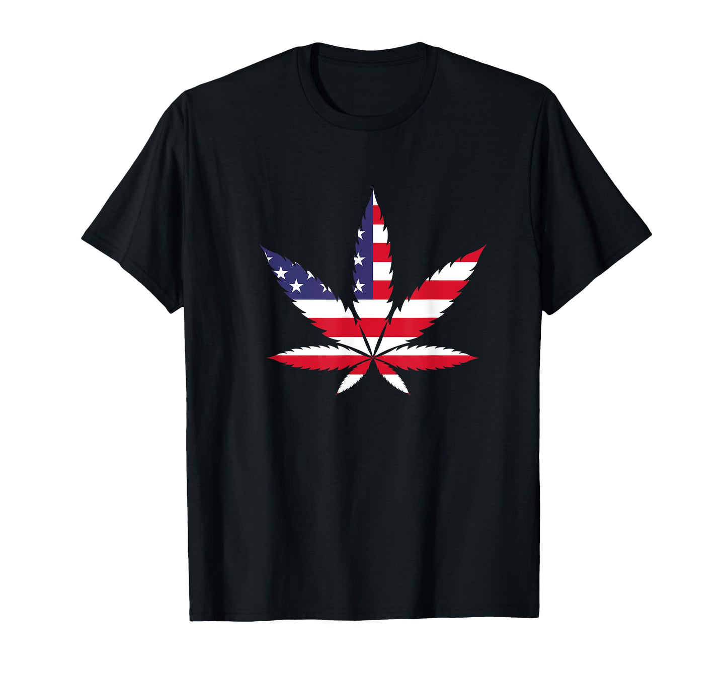 Marijuana USA Flag Weed Cannabis Smoker Pot Stoner Hemp 420 T-Shirt for Women Men