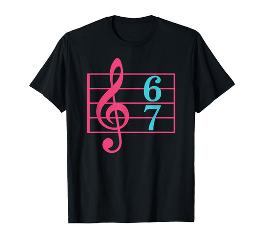 67 Music Meme Slang Six Seven Musician Funny Music Teacher T-Shirt